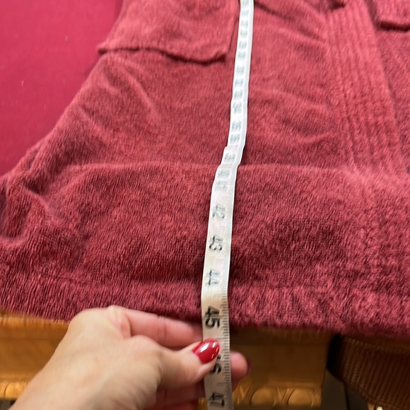 Chakir Turkish Linens BURGUNDY Bath Robe TERRY CLOTH long BELT front pockets LRG - Picture 7 of 13